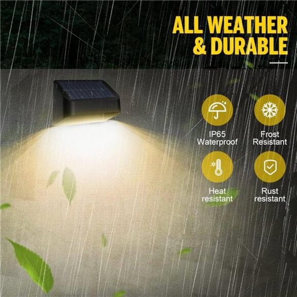 Brighter Solar Fence Lights 12 Pack, RGB 8 Colors, Dusk to Dawn Deck Light - Picture 6 of 7